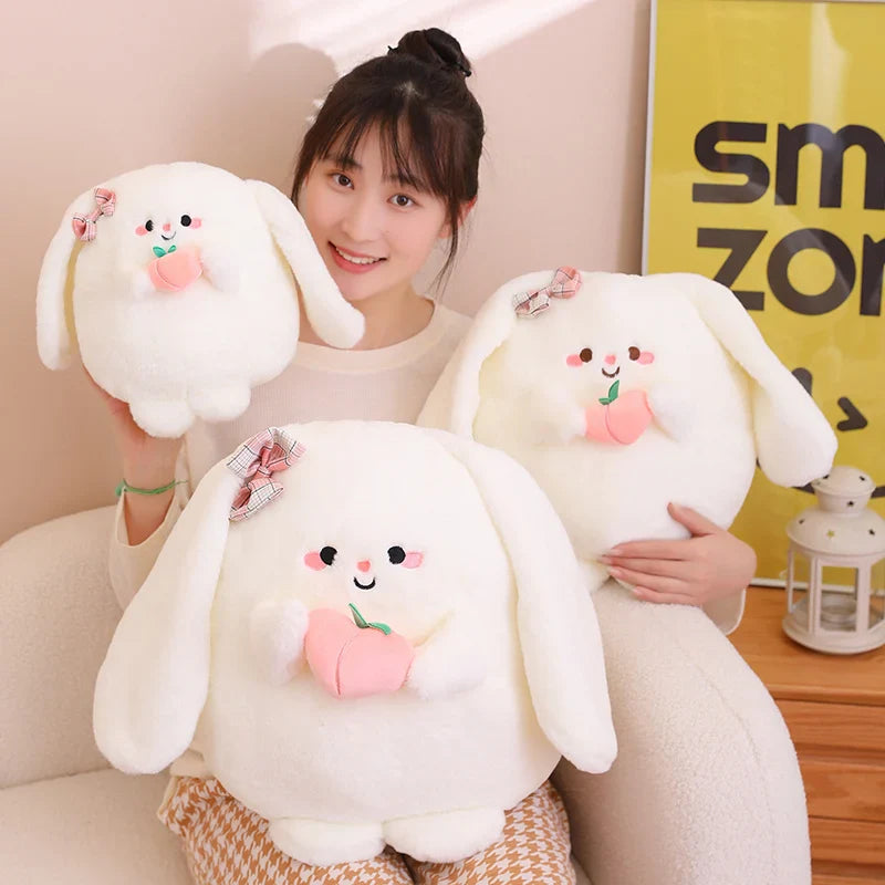 Cute Peach Buns Bunny Plushie